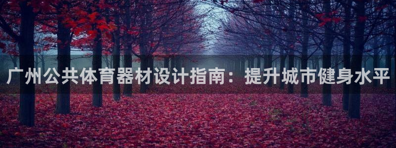 杏鑫娱乐平台官网下载：广州公共体育器材设计指南：提升