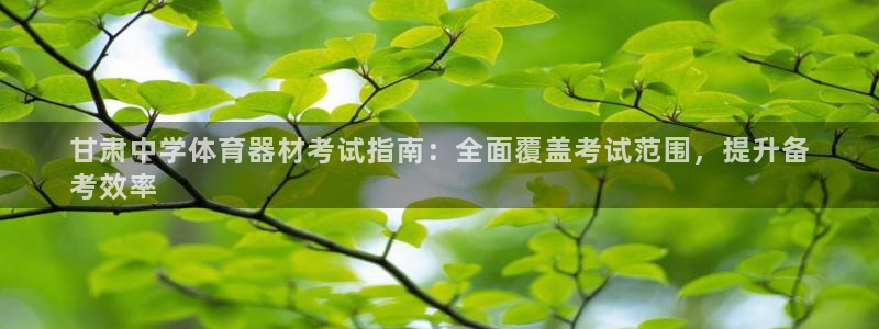 杏鑫盛典下载:甘肃中学体育器材考试指南:全面覆盖考试范围,提